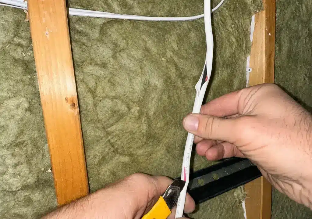 Electrician Repairs electrical wire in edmonton